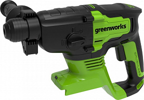 Аккумуляторный перфоратор Greenworks GD24SDS2K4 б/щ, 2 Дж, 24v (АКБ 1х4Ah, З/У, сумка) - изображение 4